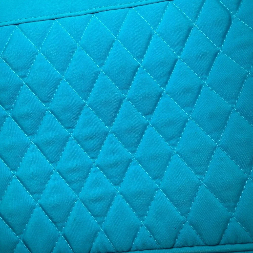 Vera Bradley Turquoise Blue Microfiber Quilted Shoulder Bag Purse